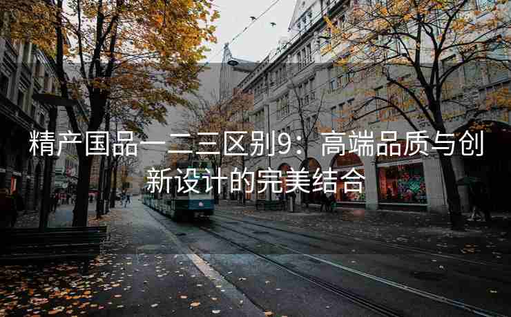精产国品一二三区别9：高端品质与创新设计的完美结合