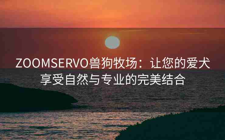 ZOOMSERVO兽狗牧场：让您的爱犬享受自然与专业的完美结合
