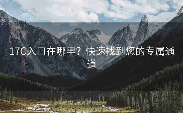 17C入口在哪里？快速找到您的专属通道