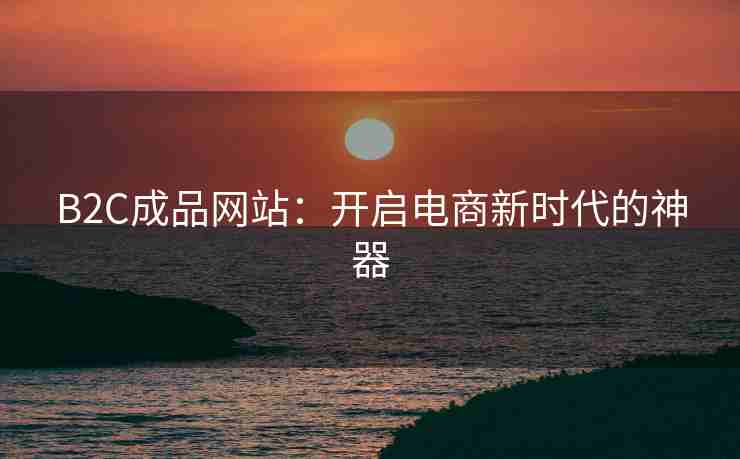 B2C成品网站：开启电商新时代的神器