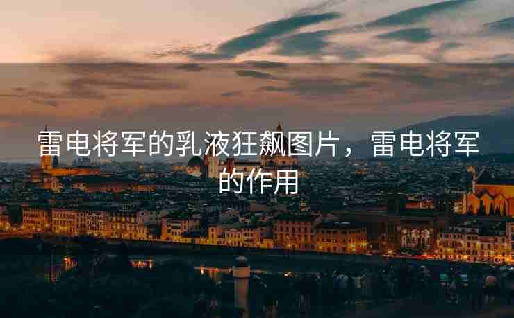 雷电将军的乳液狂飙图片，雷电将军的作用